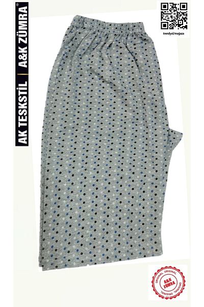 A&K ZÜMRA Mother Model Combed Cotton Below Knee Capri Large Size Netted