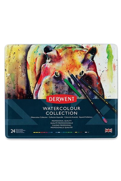 Derwent Watercolor Collection Watercolor Painting 24 Colors Metal Box Set
