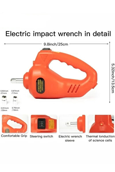 Cady One 5-ton car jack with built-in air compressor, electric wrench, and safety hammer