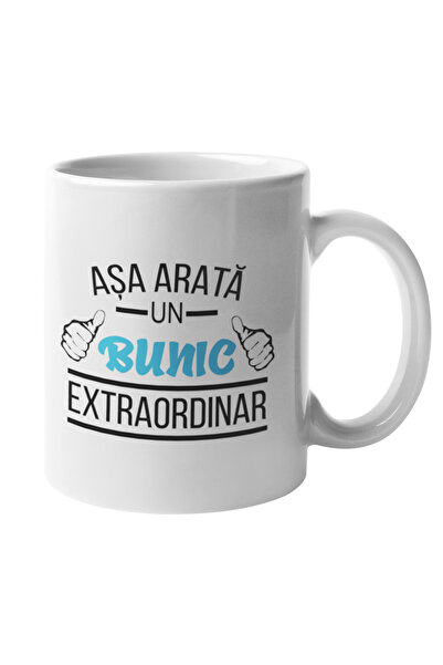 OEM Cană albă personalizată. Așa arată un bunic extraordinar, INOVATIX®. 330ml