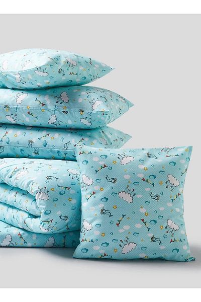 RISHAHOME 6-Piece King Size Comforter Set – 100% Cotton | Comforter, Fitted Sheet, 4 Pillowcases