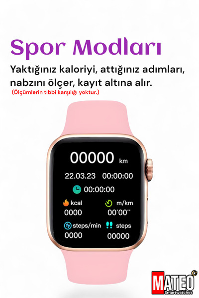 MATEO Akıllı Saat Yeni Nesil T700s Watch 7 Series Ios Androıd Uyumlu Bluetooh Arama Bildirim Alma