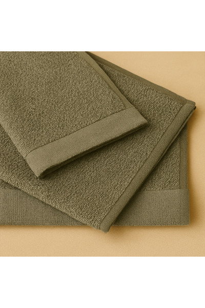 Lobya Sireya Premium Бавовняний рушник для ванної кімнати оливкового кольору (85 X 170)