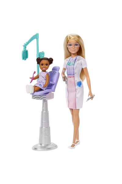 mattel Barbie Playset Blondýnka Barbie se stává zubařkou