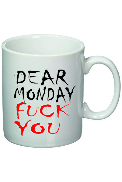OEM Cană albă personalizată „Dear Monday”, INOVATIX®. 330 ml