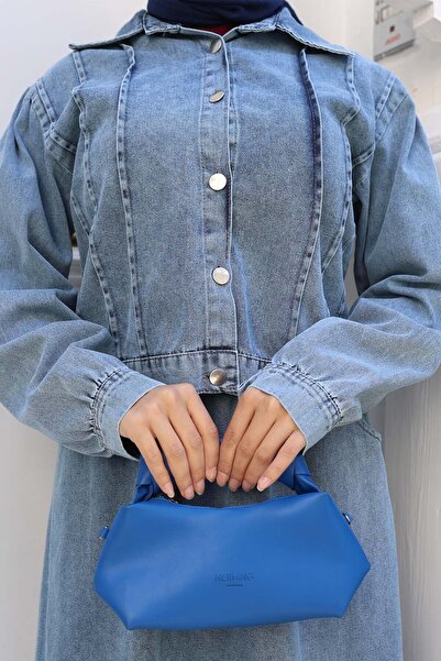 benguen Buttoned Jacket and Skirt Denim Suit Blue 2105