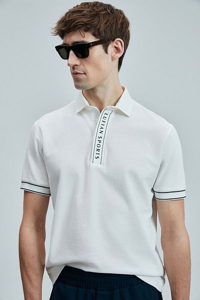 Lufian Tricou polo pentru bărbați - 111040207   - Alb