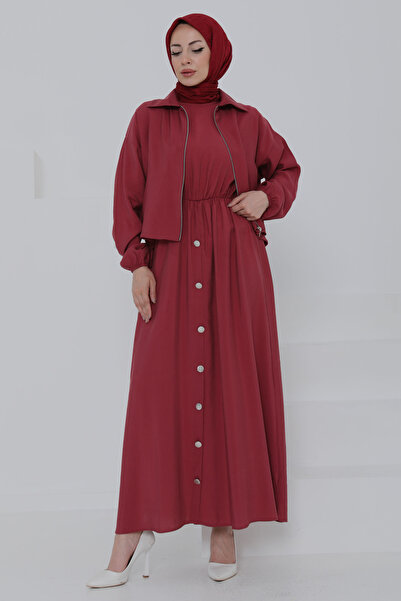 TOFİSA Costum cu nasturi Burgundy - 27010