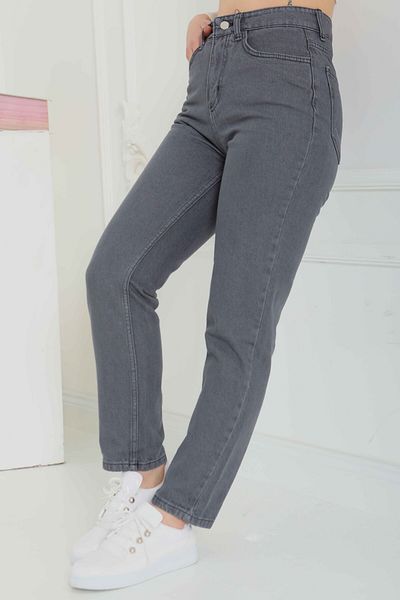 TOFİSA Mom Jeans Gray - 13360