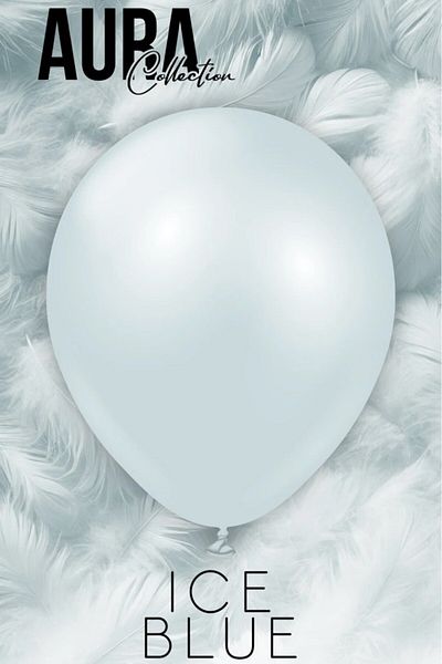 BeySüS Aura Collection Ice Blue Balloon (Ice Blue) - 12 Inch - 5 Pieces