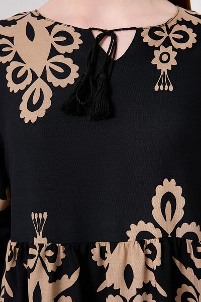 DEVRAN V-Neck Cotton Viscose Dress