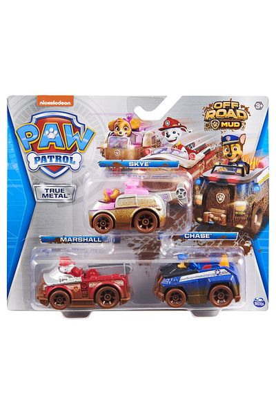 Toys PAW PATROL SET OF 3 METAL CARS 1:55 SCALE