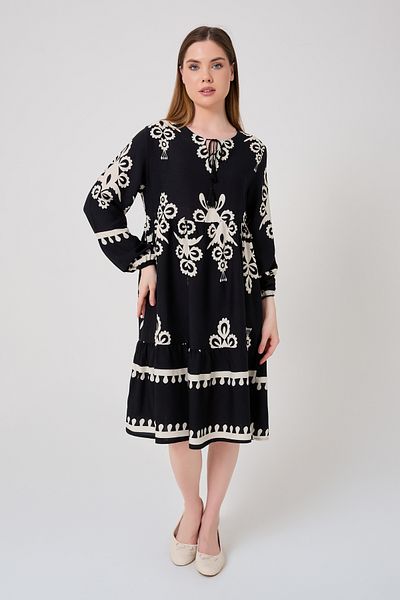 DEVRAN V-Neck Cotton Viscose Dress