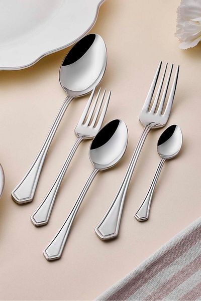 Perotti Petra 30 Piece Stainless Steel Fork Spoon Set for 6 People