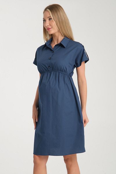Işşıl Işşil E165-Shoulder Epaulet Breastfeeding Detail Maternity Clothing Cotton Dress
