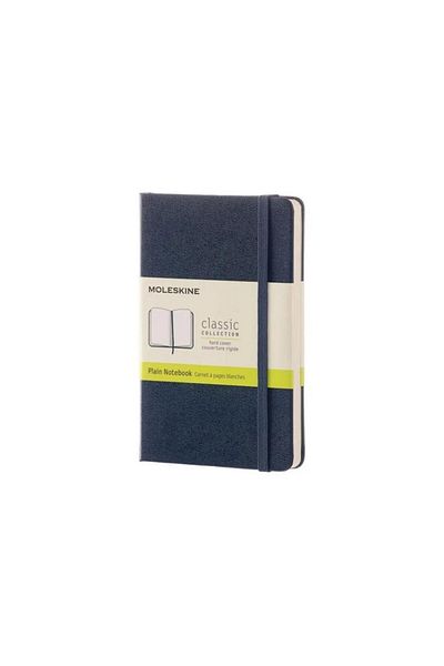 Moleskine Caiet simplu bleumarin - Copertă rigidă și buzunar