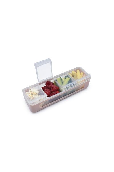 Melii SNACK BOX 4 COMPARTMENTS, MELS, PINK