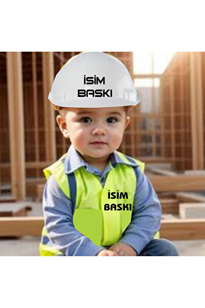Teknik Çocuk Iş Güvenlik Yeleği Seti ( İsim baskılı )