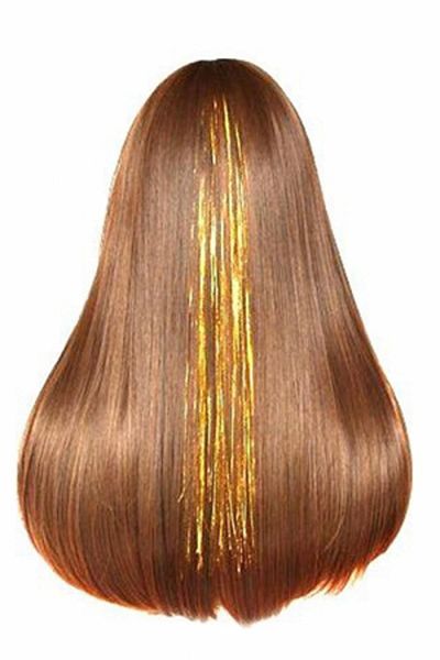 New Obsessions Glitter Hair Sparkle Hair Tinsel Glitter Hair Strings Gold Gold