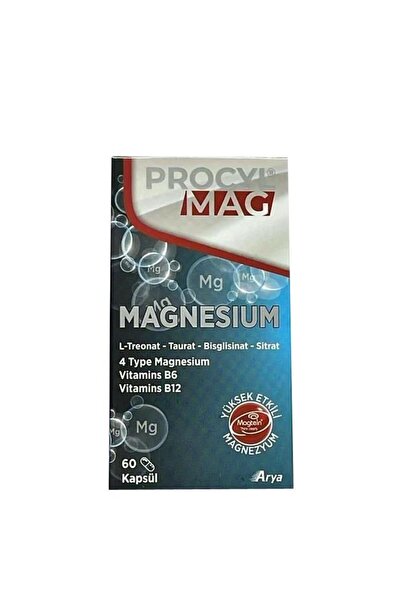 Arya Bitkisel بروسيل ماغ 4 فورم ماغنيسيوم ب 6، ب 12 60 كبسولة
