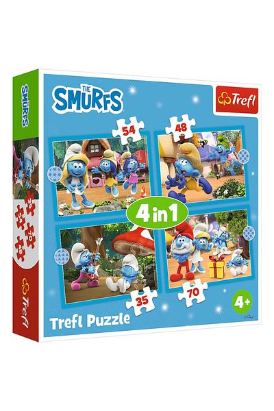 Trefl 4in1 Club Puzzle Smurfs Smurf Village