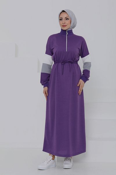 TOFİSA Rochie Garnili cu fermoar violet - 27047