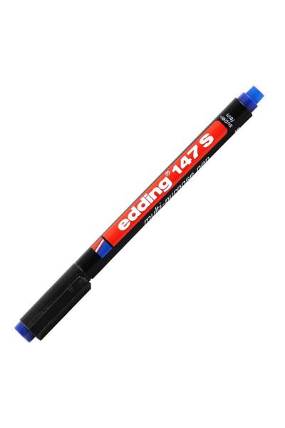 Edding 147S Acetate Pen with Eraser S Tip - Blue