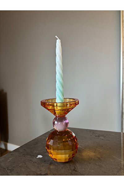 Lunera Decor Kristal Taşlı Mumluk