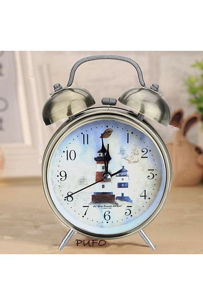 PUFO Sail Spot alarm clock with dial lighting button, metallic, 16 cm, copper