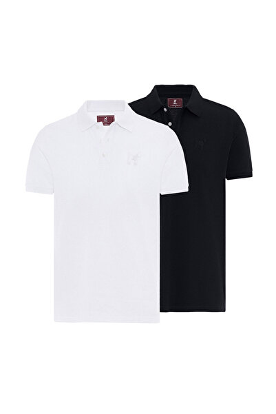 Williot Ανδρικό μπλουζάκι Roman με κανονική εφαρμογή με γιακά πόλο 2 τεμαχίων