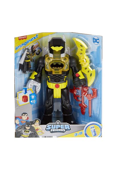 mattel Fisher Price Imaginext DC Super Friends Batman and Exo Costume Figure Set with Lights and Sounds
