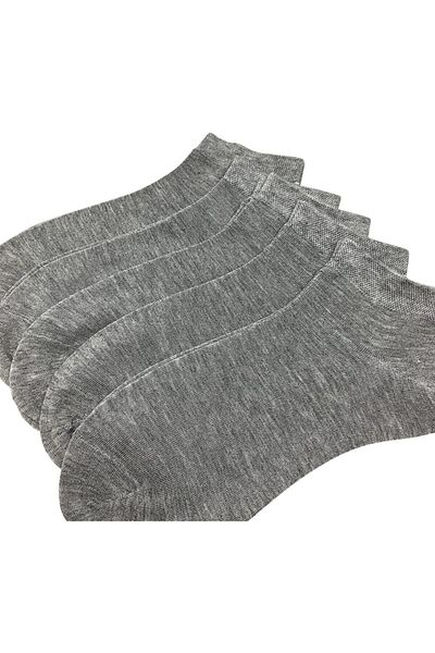 SOCKSHION Сиви памучни чорапи до глезена 5 бр