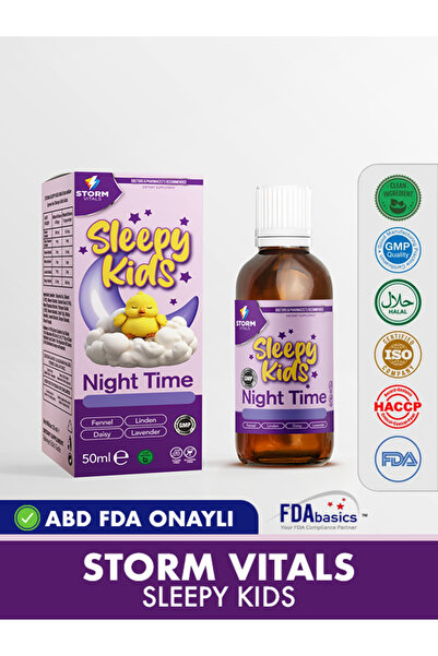 STORM VİTALS كمون اللافندر المضاف إلى الزيزفون والزيزفون - سليبي كيدز 50 مل