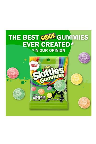 Skittles Sour Gummies Natural& Artifical Flovers 164.4 Gr