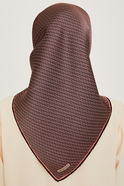Armine Μεταξωτό κασκόλ Tivil 9250-81 Claret Red Mixed Pattern