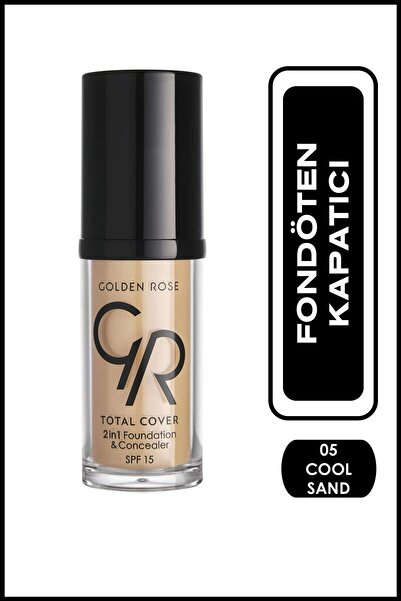 Golden Rose Total Cover 2in1 Foundation 05 Cool Sand Fondöten & Kapatıcı 30 ml