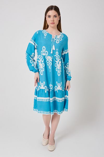DEVRAN V-Neck Cotton Viscose Dress
