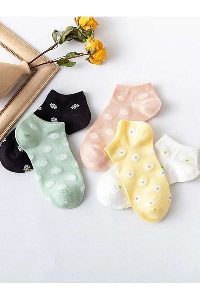 SOCKSHION Комплект дамски чорапи с шарени маргаритки - за стилни и удобни крака