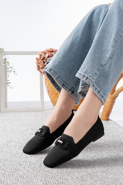 Egepass Hei̇di̇ Babet Square Toe Buckle Women's Shoes Suitable for Stylish Daily Use
