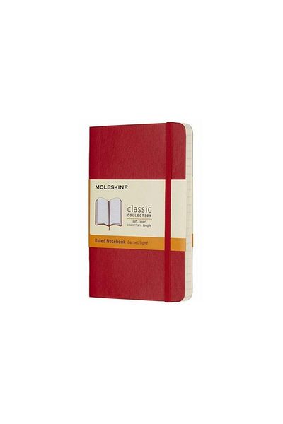 Moleskine Ριγέ κόκκινο μαλακό εξώφυλλο τσέπης σημειωματάριου