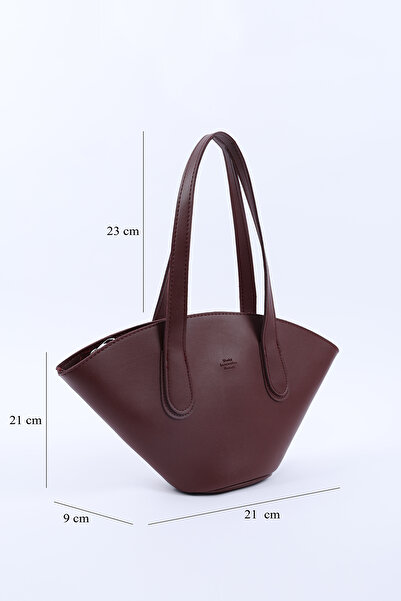 SHAKA Claret Red Shk124 Faux Leather, Lined, Zippered, Single Compartment Hand, Arm and Shoulder Bag