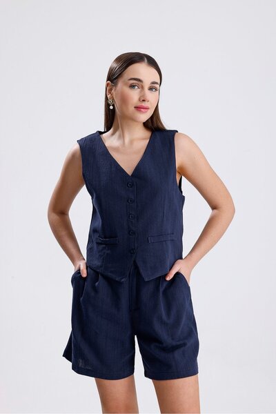 ikomteks Σετ λινό σορτς