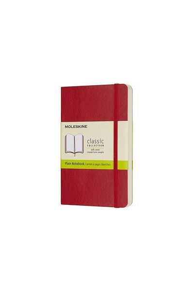 Moleskine Caiet roșu simplu - Copertă moale și buzunar