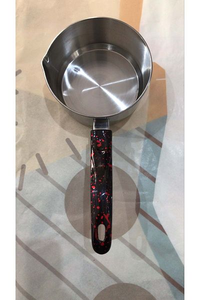 Doğuş Mutfak Stainless Steel Saucepan Milk Bowl and Sauce Bowl 12 cm with Wicker