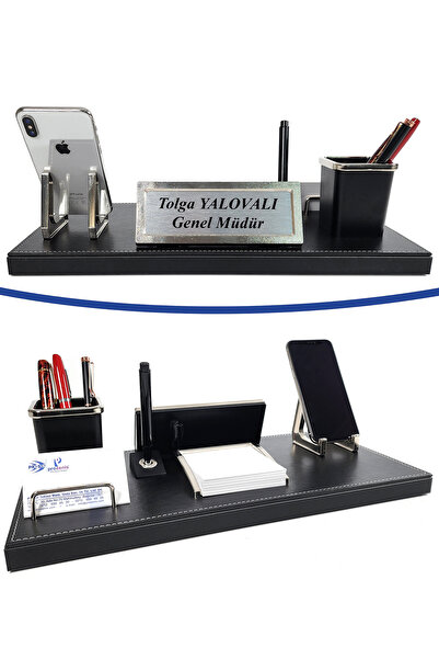 prozenis Pr3550 Deri Vip Ofis Masa Üstü Kalemlik Isimlik Seti Masa Isimliği S...