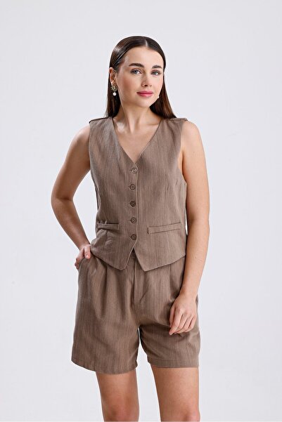 ikomteks Σετ λινό σορτς