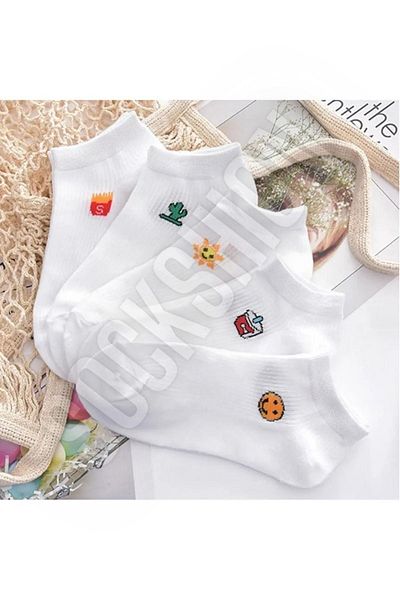 SOCKSHION Дамски комплект чорапи с бели забавни ботуши с шарки – добавете радост към стила си!