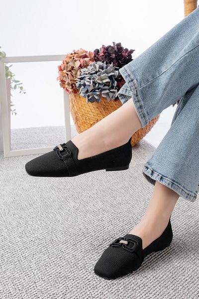 Egepass Hei̇di̇ Babet Square Toe Buckle Women's Shoes Suitable for Stylish Daily Use