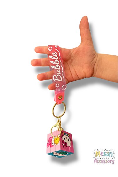Mesan Accessory سلسلة مفاتيح على شكل مكعب لغز شخصيات لطيفة قابلة للجمع وممتعة...