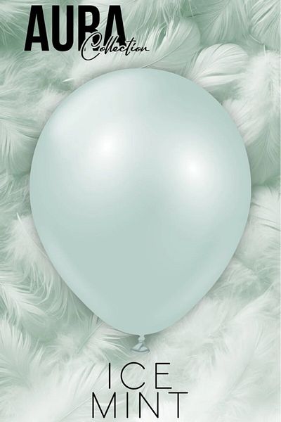 BeySüS Aura Collection Ice Mint Balloon (Icy Mint) - 12 Inch - 5 Pieces